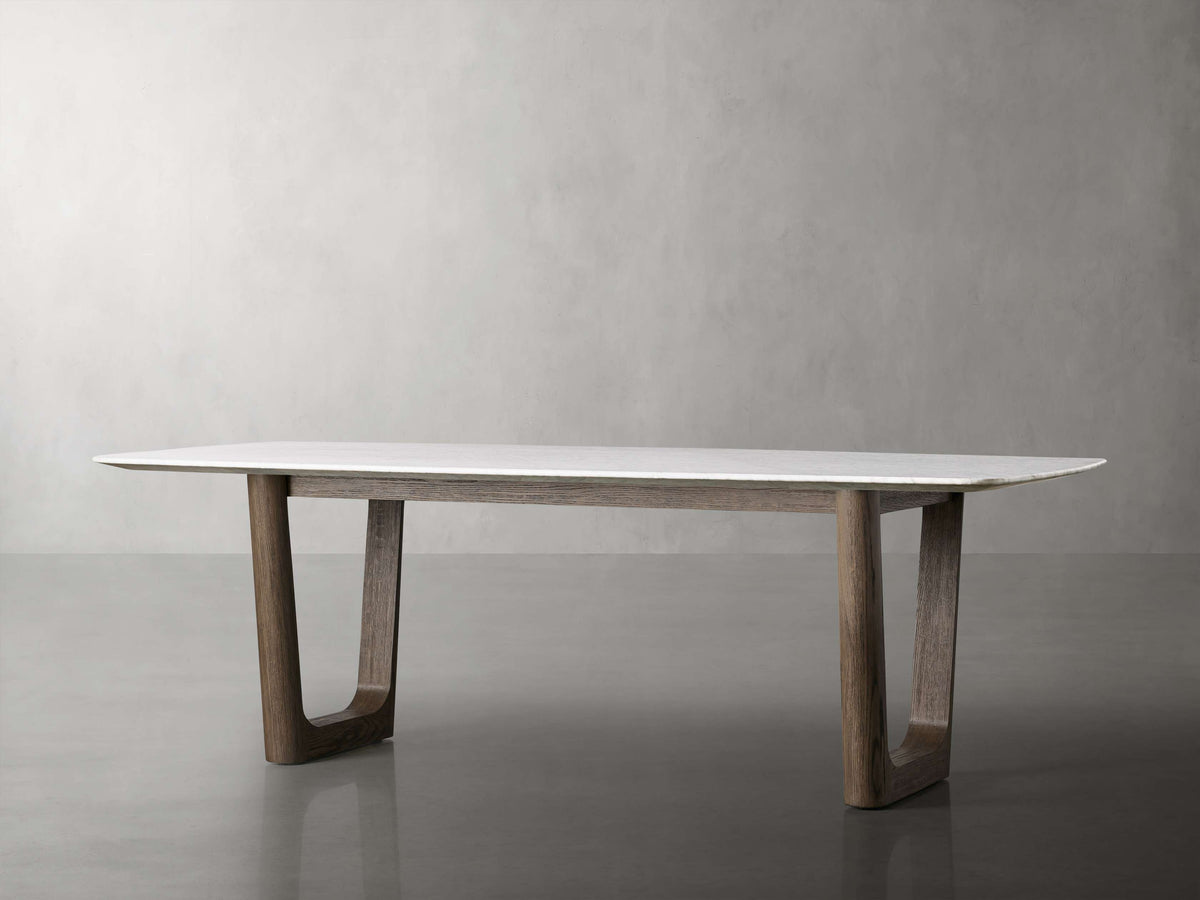Saint Germain Stone Dining Table with Rennes Base