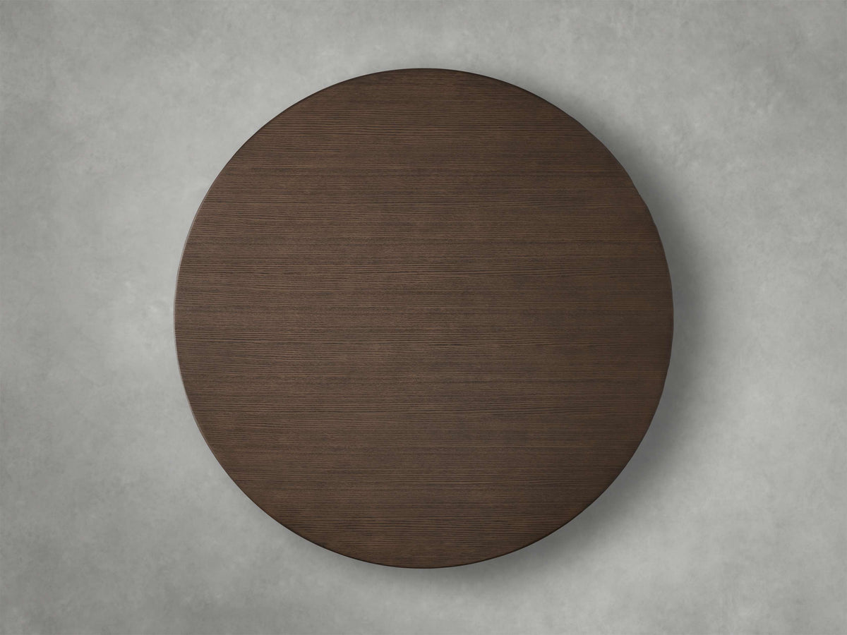 Saint Germain Round Wood Dining Table with Launette Base