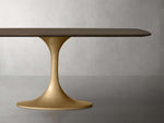 Saint Germain Wood Dining Table with Launette Base