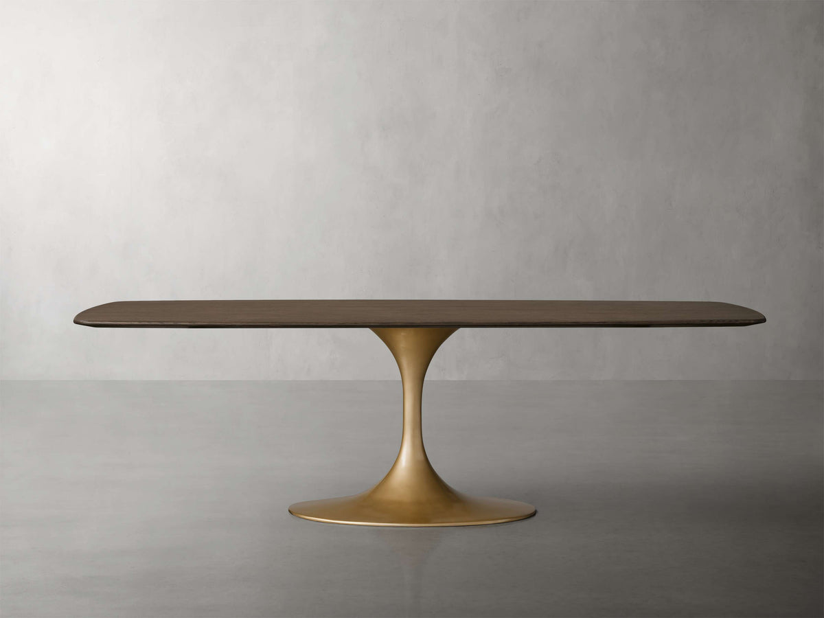 Saint Germain Wood Dining Table with Launette Base