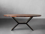 Recycled Metal Dining Table with Vertex Base