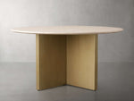 Saint Germain Round Stone Dining Table with Clement Base