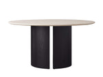 Saint Germain Round Stone Dining Table with Dauphine Base