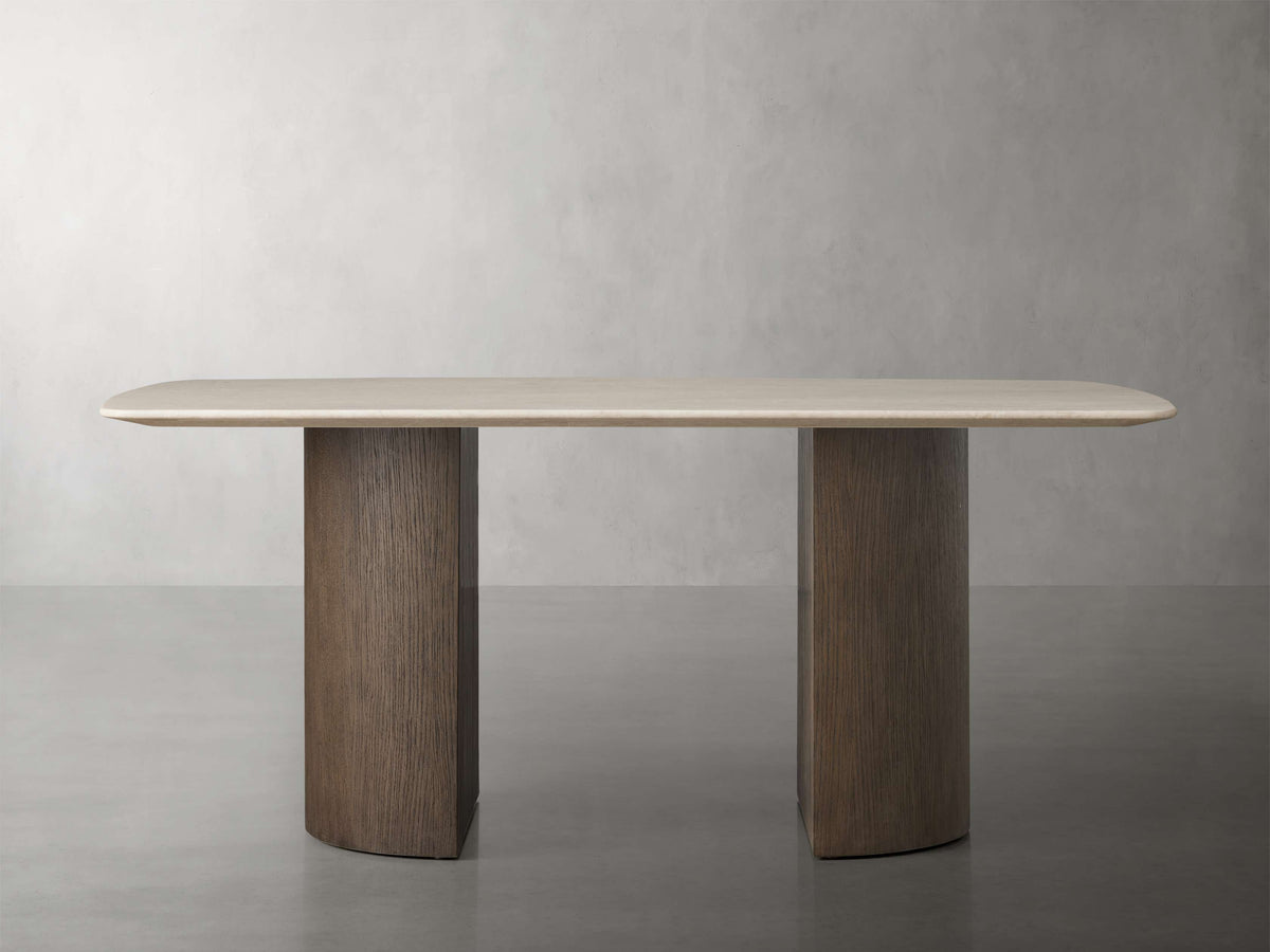 Saint Germain Stone Dining Table with Dauphine Base