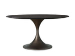 Saint Germain Round Wood Dining Table with Launette Base