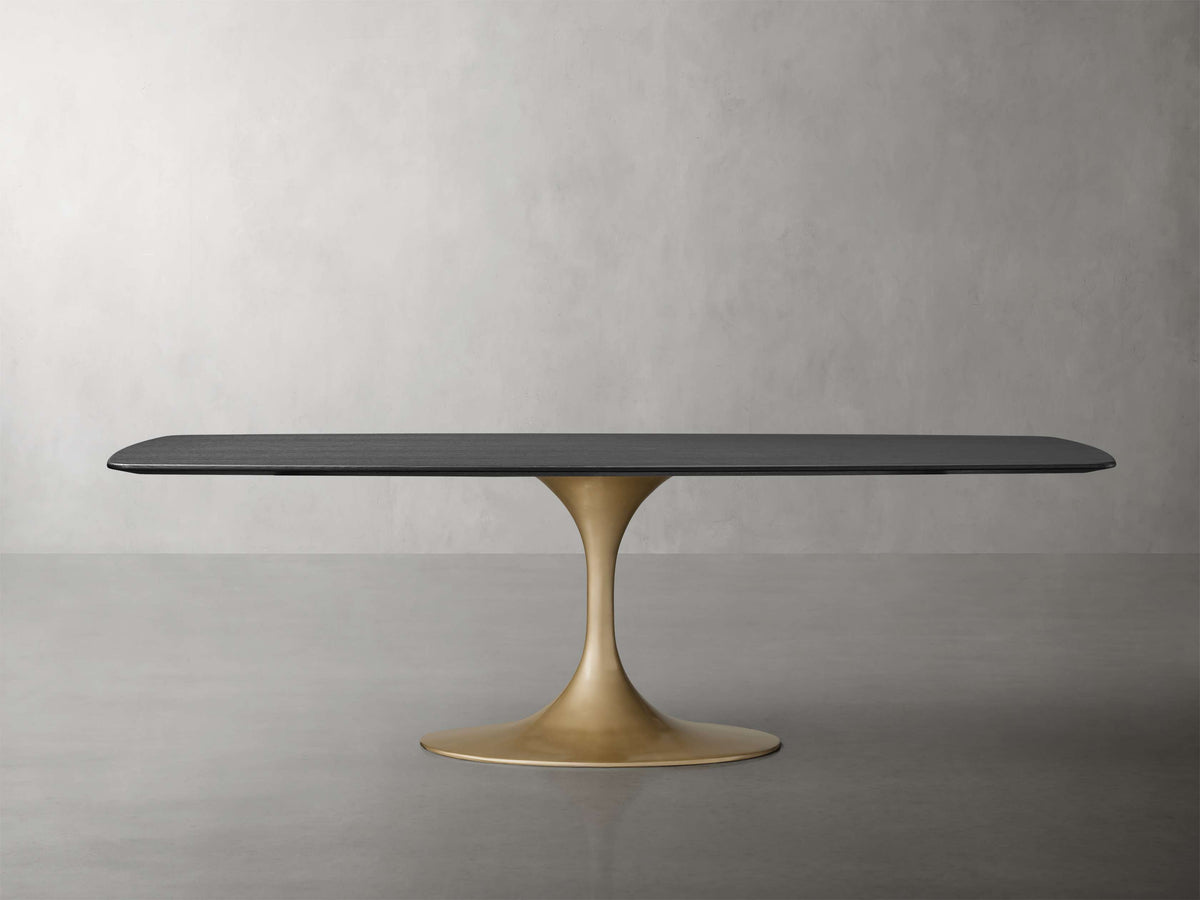 Saint Germain Wood Dining Table with Launette Base