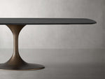 Saint Germain Wood Dining Table with Launette Base