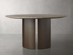 Saint Germain Round Stone Dining Table with Dauphine Base