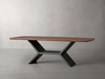 Terracotta Copper Dining Table with Vertex Base
