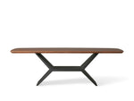 Terracotta Copper Dining Table with Vertex Base