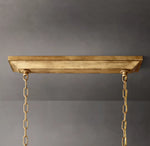 19th C. English Openwork Rectangular Chandelier 54"