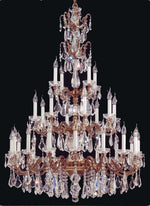 tradtional crystal chandelier in Antique Brass finish