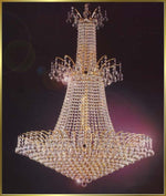 Entryway/ foyer crystal chandelier in gold plated finish