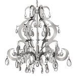 Xanadu Polished Stainless Steel Nine-Light Chandelier