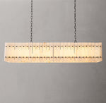 San Marco Alabaster Linear Chandelier 54"
