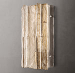 Lattice Clear Glass Sconce 15"