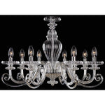 Metropolitan Chrome and Clear Glass Eight-Light Chandelier