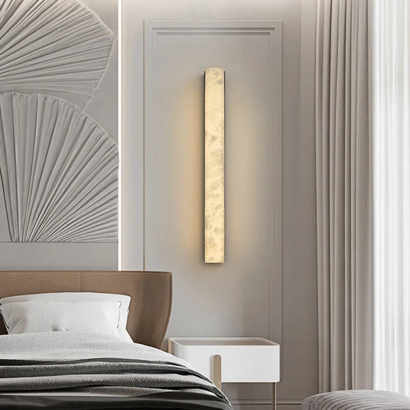 Moonshade Collection Marble Sconce, Black