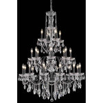 St. Francis Dark Bronze 24-Light Pendant with Royal Cut Crystal