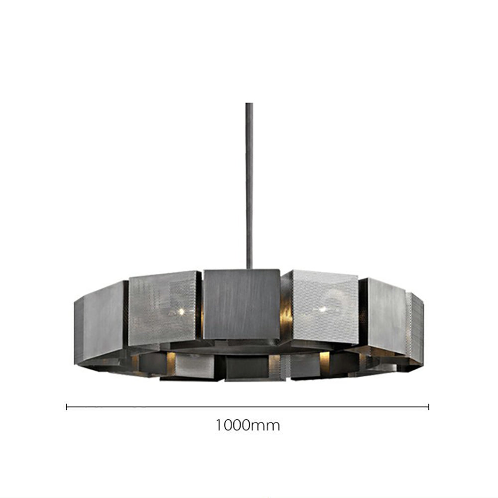 Stainless Steel Industrial Modern Ring Chandelier