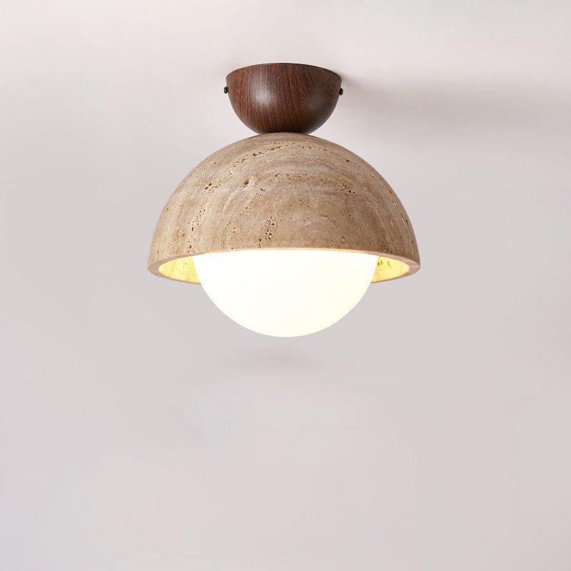 Flore Travertine Bud Ceiling Light