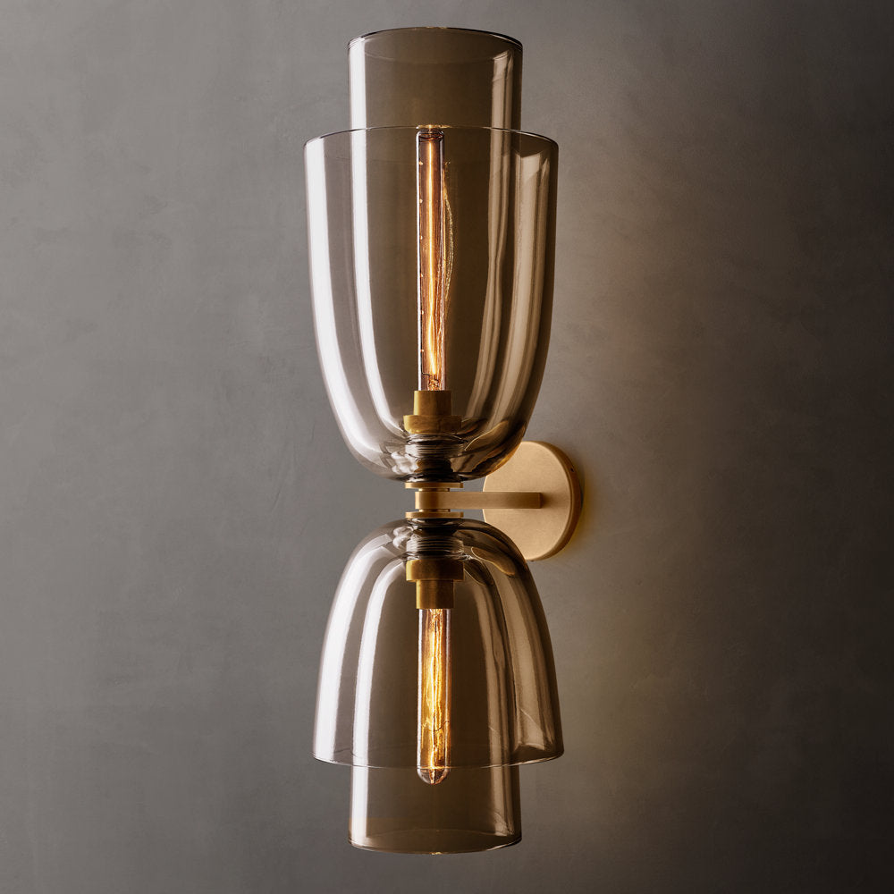 Blom Amber Glass Cloche Grand Sconce