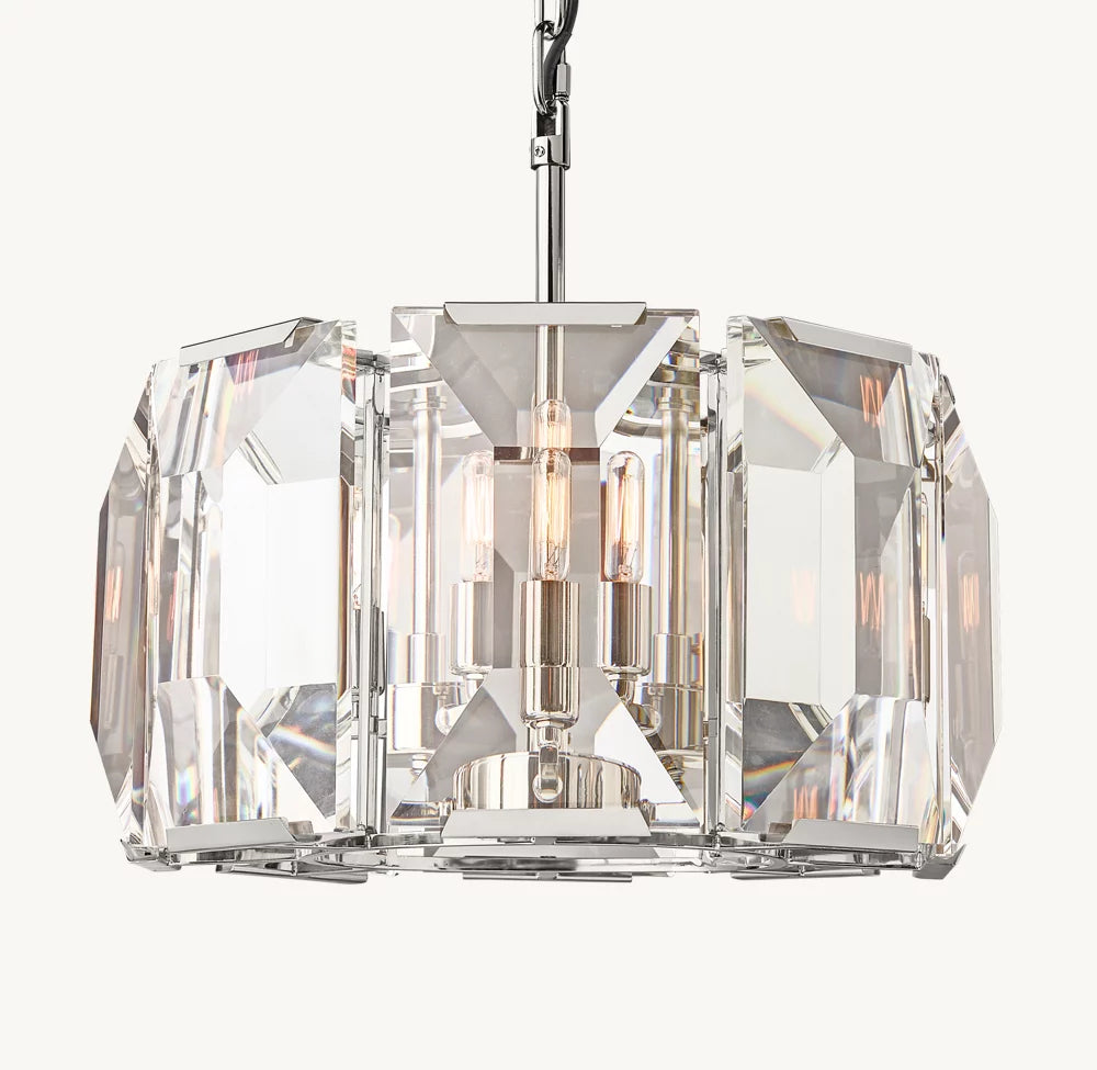 Harlow Crystal Round Chandelier 19"