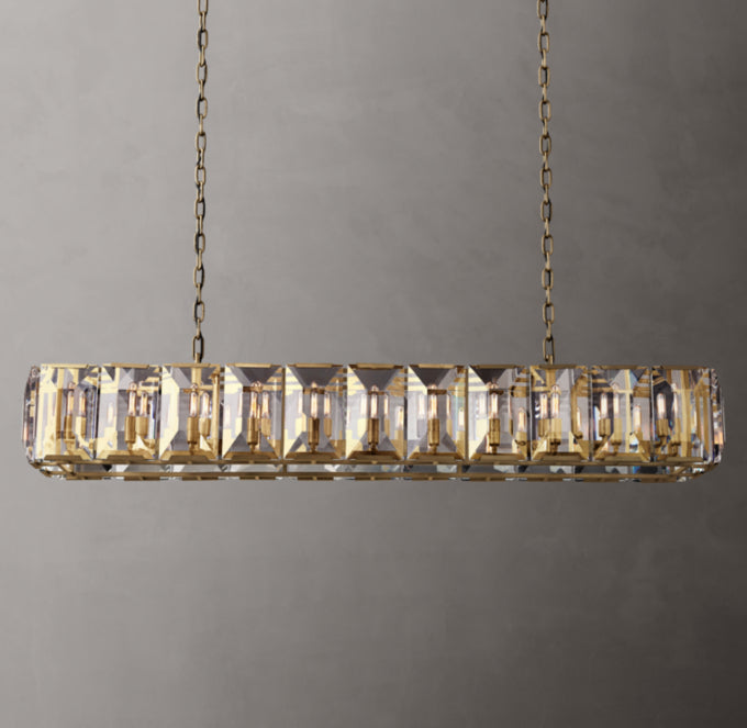 Harlow Crystal Rectangular Chandelier 74"