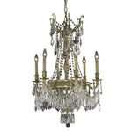 Esperanza French Gold Nine-Light 22-Inch Chandelier with Royal Cut Clear Crystal