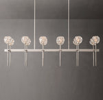 Boule De Cristal Clear Glass Double Linear Chandelier 60"