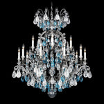 Renaissance Rock Crystal Chandelier, 16-Light, Antique Pewter, Clear Rock Crystal, 38"W (3573-47CL CELU7)