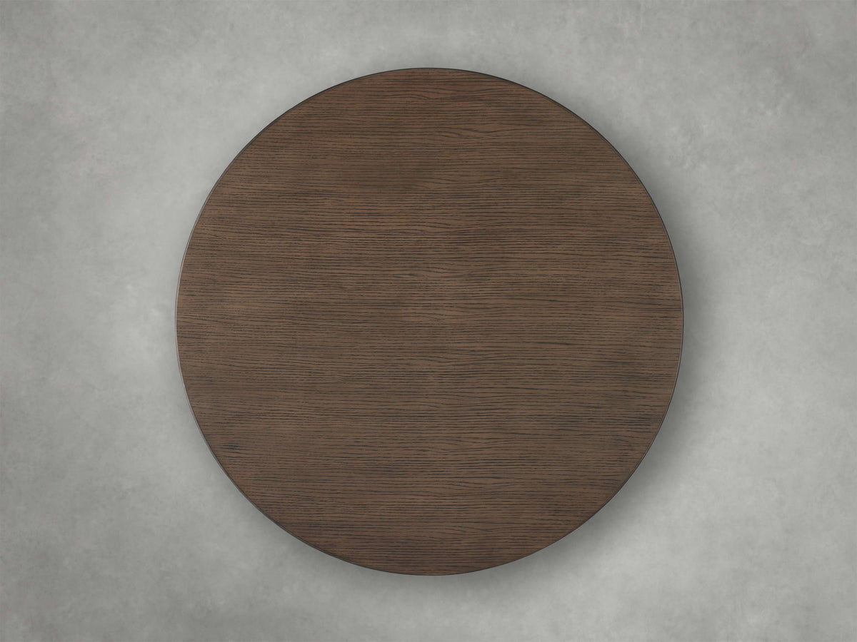 Saint Germain Round Wood Coffee Table with Rennes Base