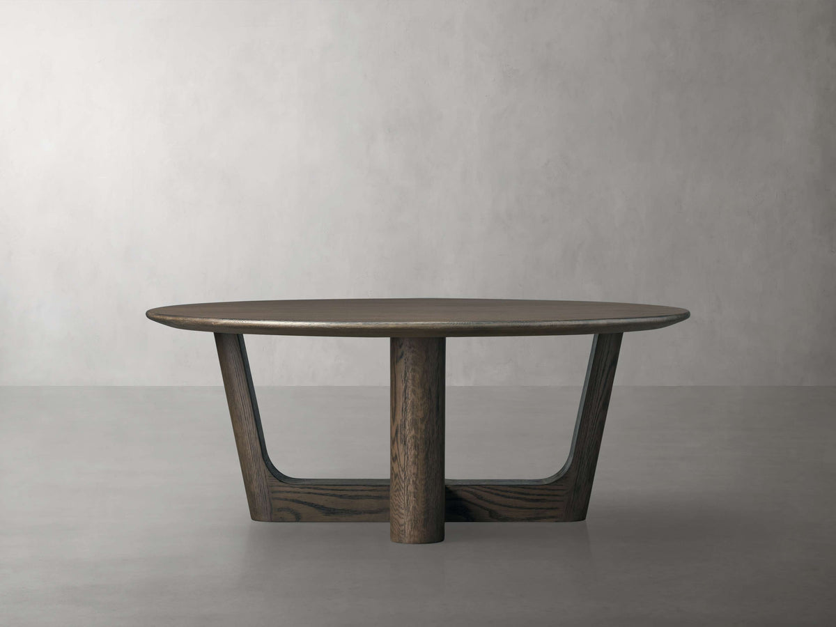 Saint Germain Round Wood Coffee Table with Rennes Base