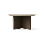 Saint Germain Round Stone Top Coffee Table with Wood Clement Base
