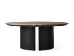 Saint Germain Round Stone Coffee Table with Dauphine Base