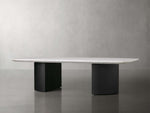 Saint Germain 72" Stone Coffee Table with Dauphine Base and Carrara Top