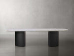 Saint Germain 72" Stone Coffee Table with Dauphine Base and Carrara Top