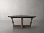 Saint Germain Round Wood Coffee Table with Rennes Base