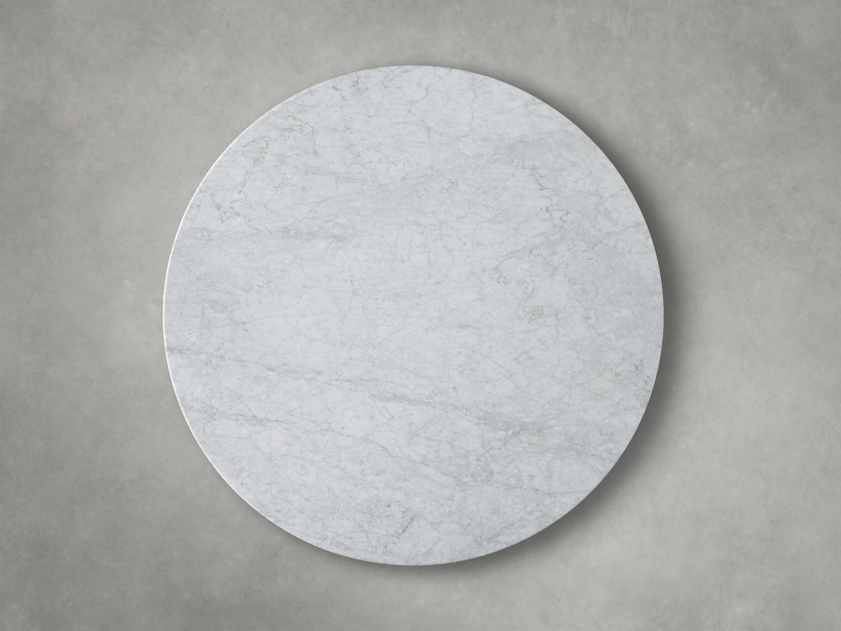 Saint Germain Round Stone Coffee Table with Rennes Base
