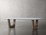 Saint Germain Stone Coffee Table with Rennes Base