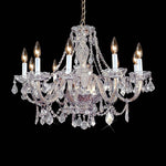 Polished chrome 8 Lights Bohemian Crystal chandelier