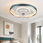 360° Rotatable LED Three-color Light Stepless Dimming Ceiling Fan Lamp with Remote Control
