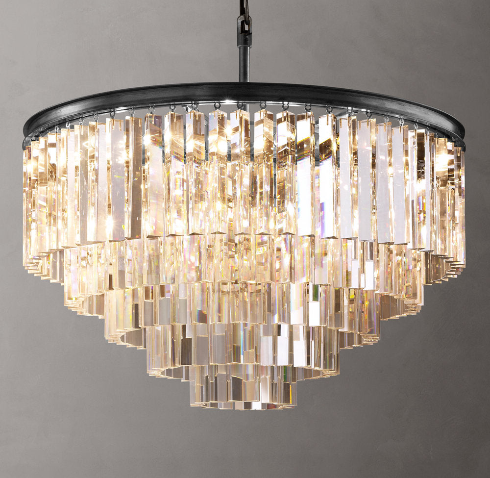 1920s Odeon Round Chandelier 32"