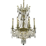Esperanza Antique Bronze Nine-Light 22-Inch Chandelier with Royal Cut Clear Crystal