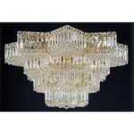 Gold 29-Light Clear Gemcut Flush Mount Light, 29.5W x 16H x 29.5D