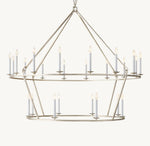 19TH C. ENGLISH OPENWORK TWO-TIER ROUND CHANDELIER 62"