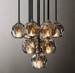Boule De Cristal Smoke Glass Round Cluster Chandelier 14"