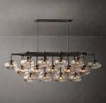 Cabrette Clear Glass Linear Chandelier 72"