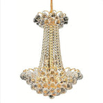 Gold Nine-Light 16-Inch Chandelier with Swarovski Strass Clear Crystal