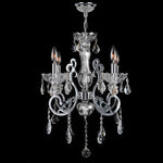 Four-Light Chrome Finish with Clear-Crystals Chandelier